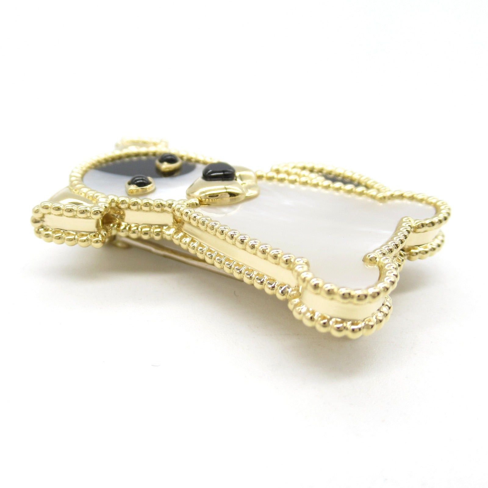 Van Cleef & Arpels Van Cleef Arpels Lucky Animals Dog Brooch K18 (Yellow Gold) Mother Of Pearl/Onyx Black White Size ONE SIZE - 6 Thumbnail