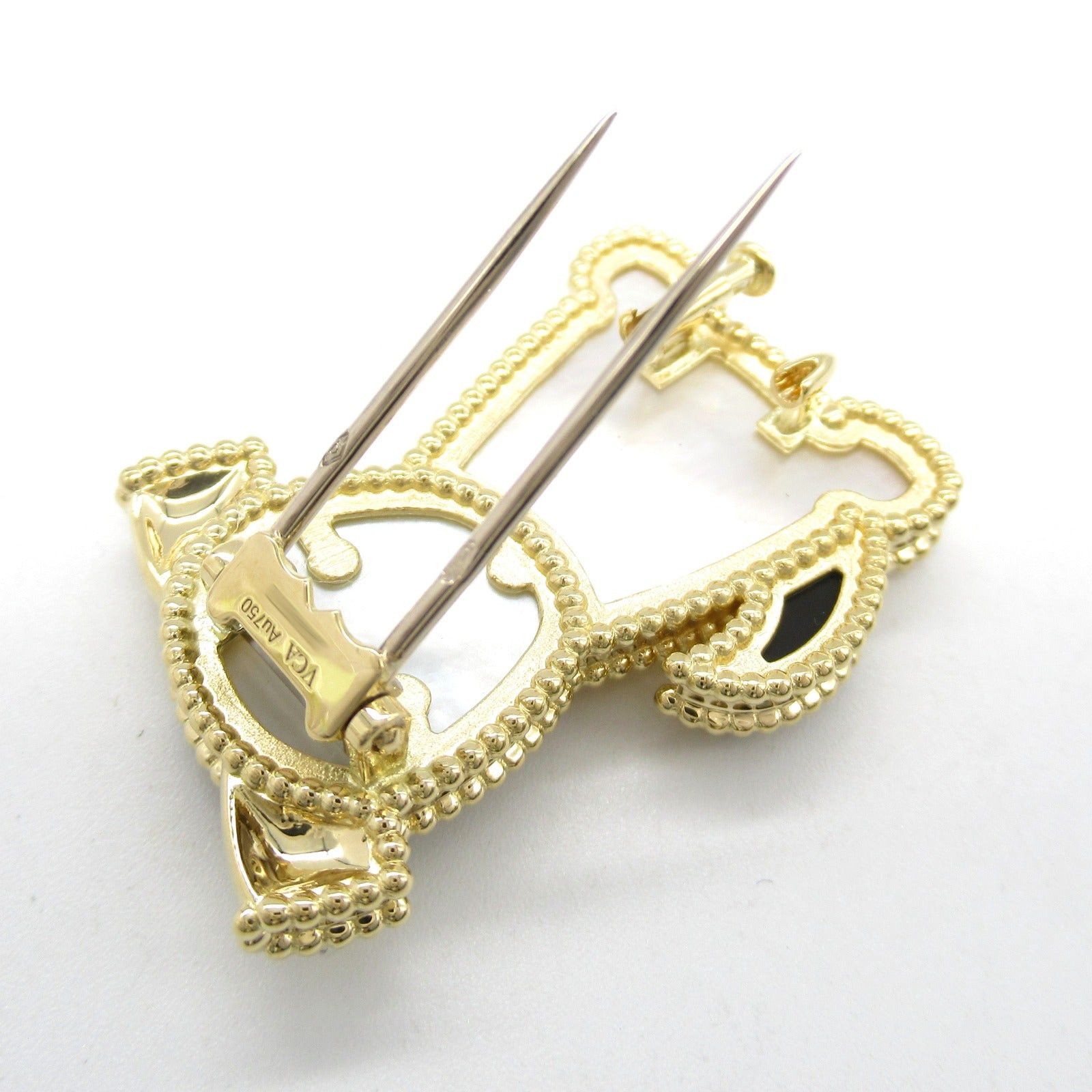 Van Cleef Arpels Lucky Animals Dog Brooch K18 (Yellow Gold) Mother