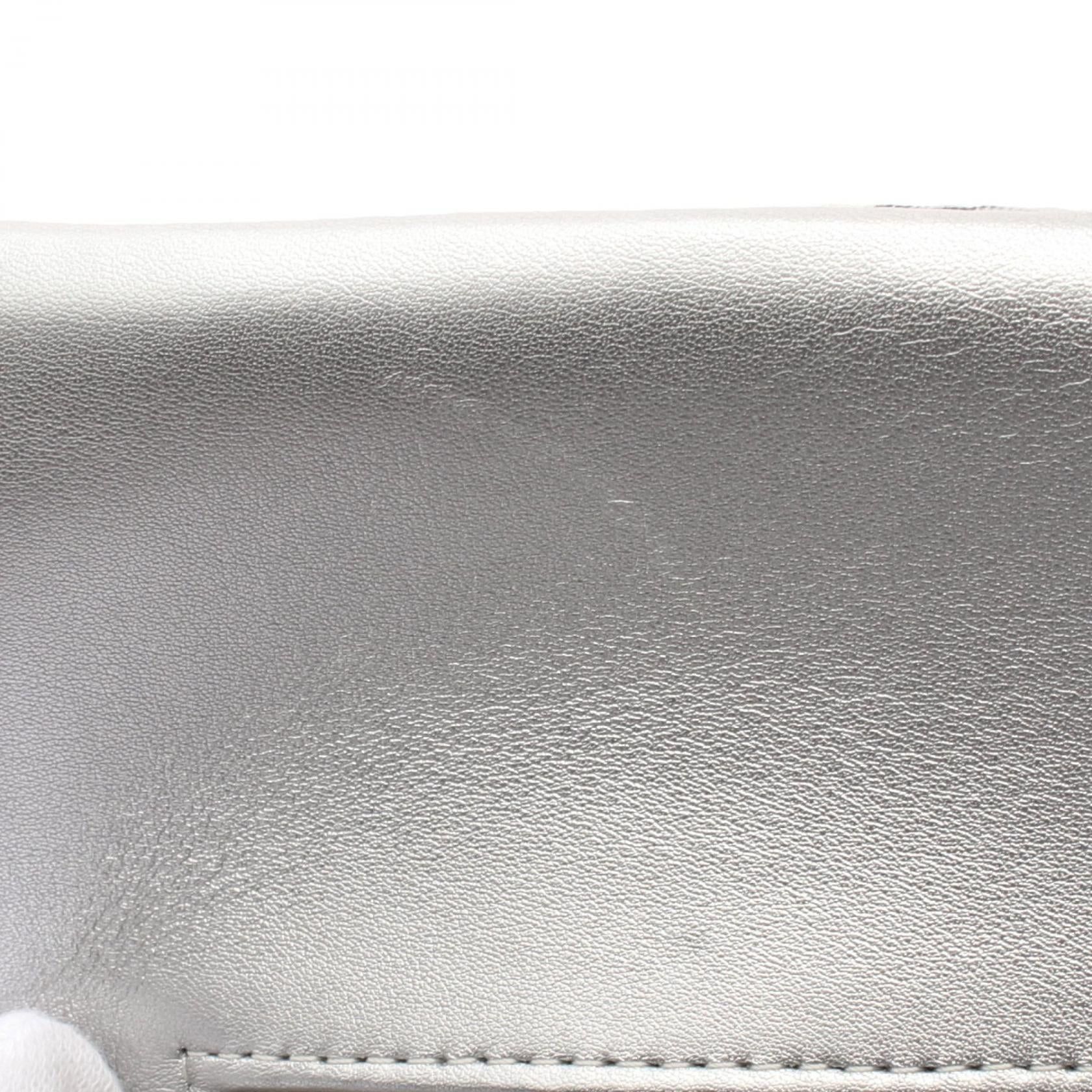 Chanel Chanel Matelasse Double Flap Chain Shoulder Bag Cat Pattern Nylon Lambskin Navy Gray Silver Hardware Size ONE SIZE - 6 Thumbnail