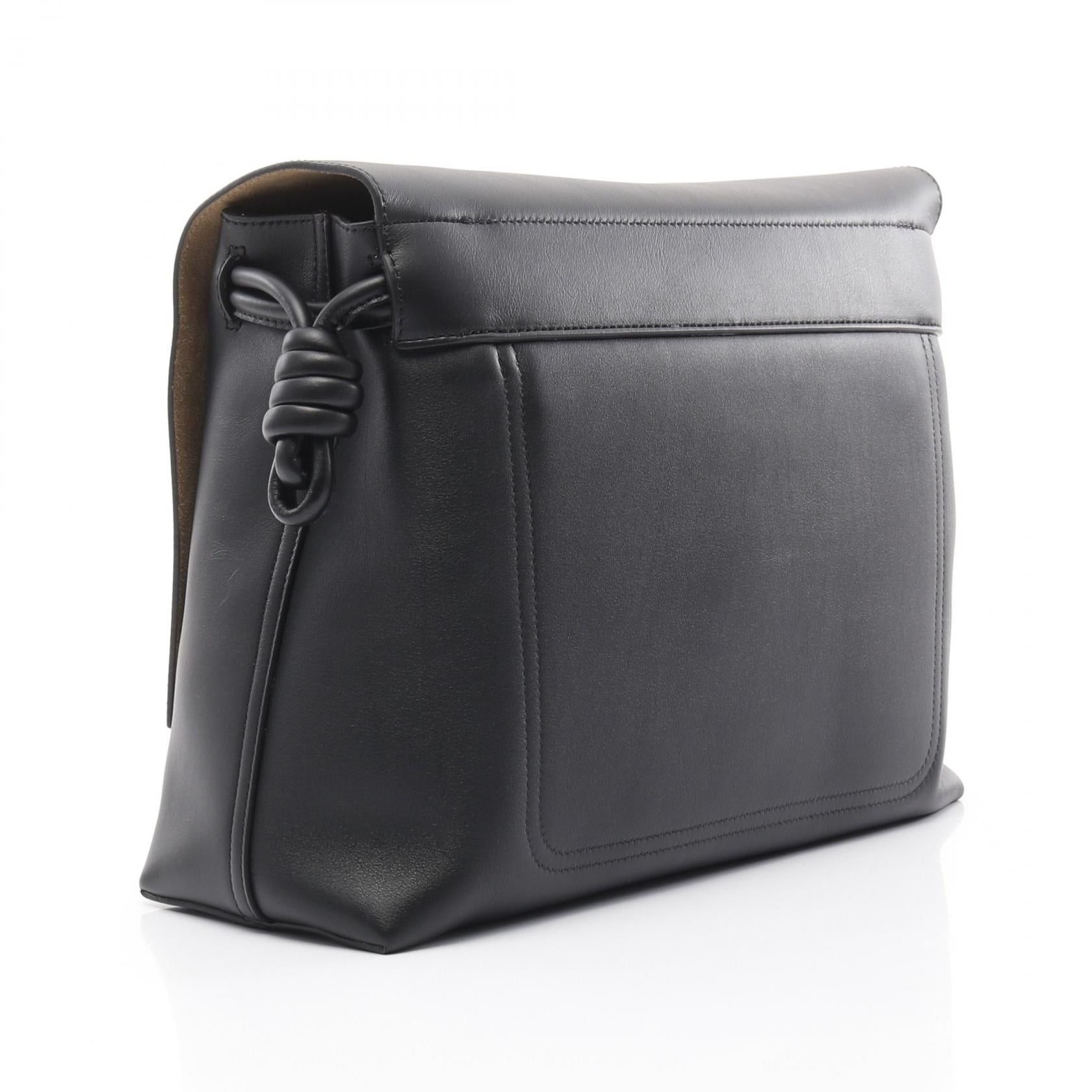 Loewe Loewe Flamenco Satchel Shoulder Bag Leather Black Size ONE SIZE - 2 Thumbnail