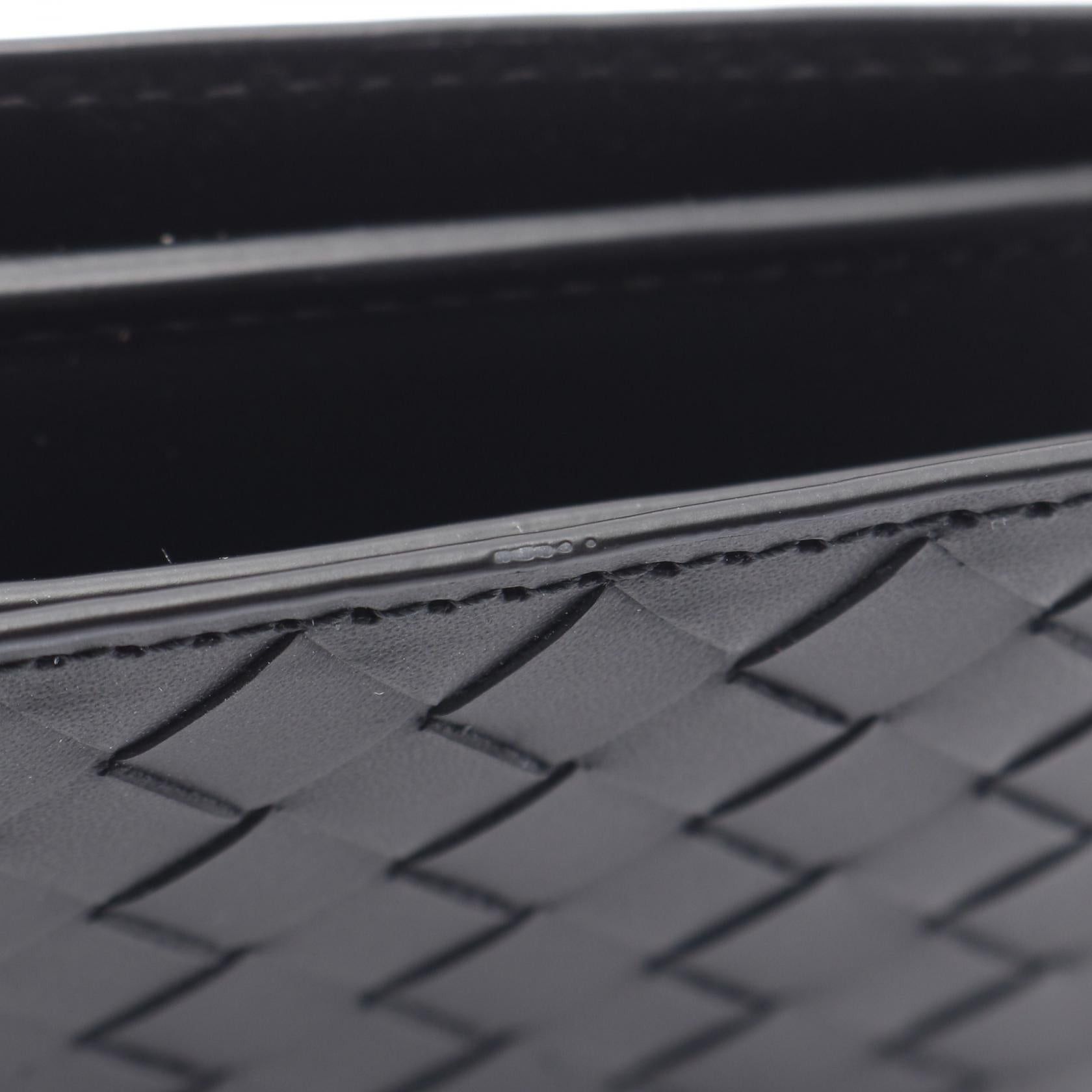 Bottega Veneta Bottega Veneta Intrecciato Piccolo Bi-Fold Wallet Leather Black Size ONE SIZE - 5 Thumbnail