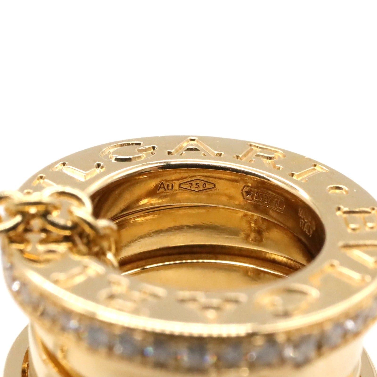 Bvlgari Bvlgari B Zero One Necklace Pave Diamond K18 (Yellow Gold) Clear Size ONE SIZE - 7 Thumbnail