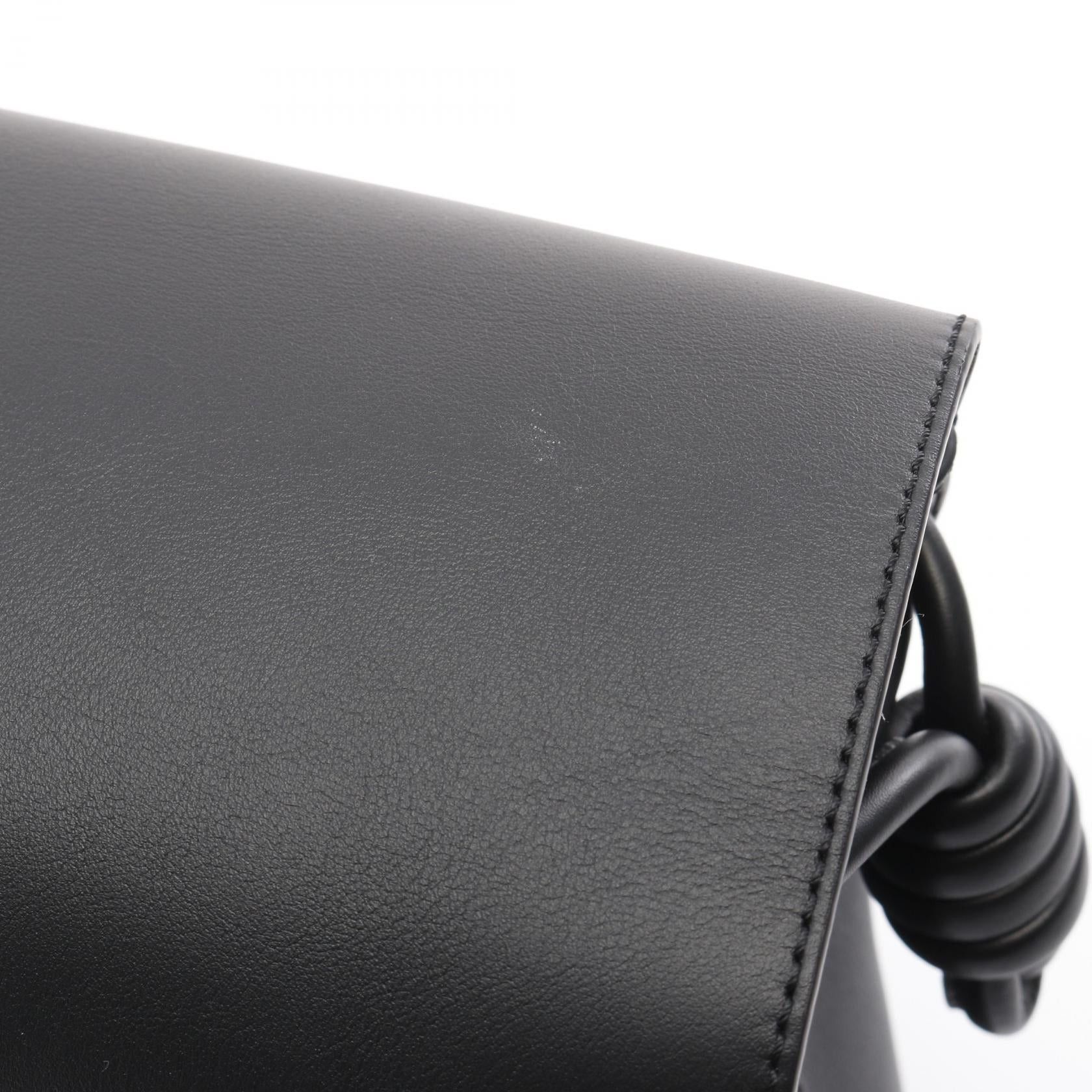 Loewe Loewe Flamenco Satchel Shoulder Bag Leather Black Size ONE SIZE - 5 Thumbnail