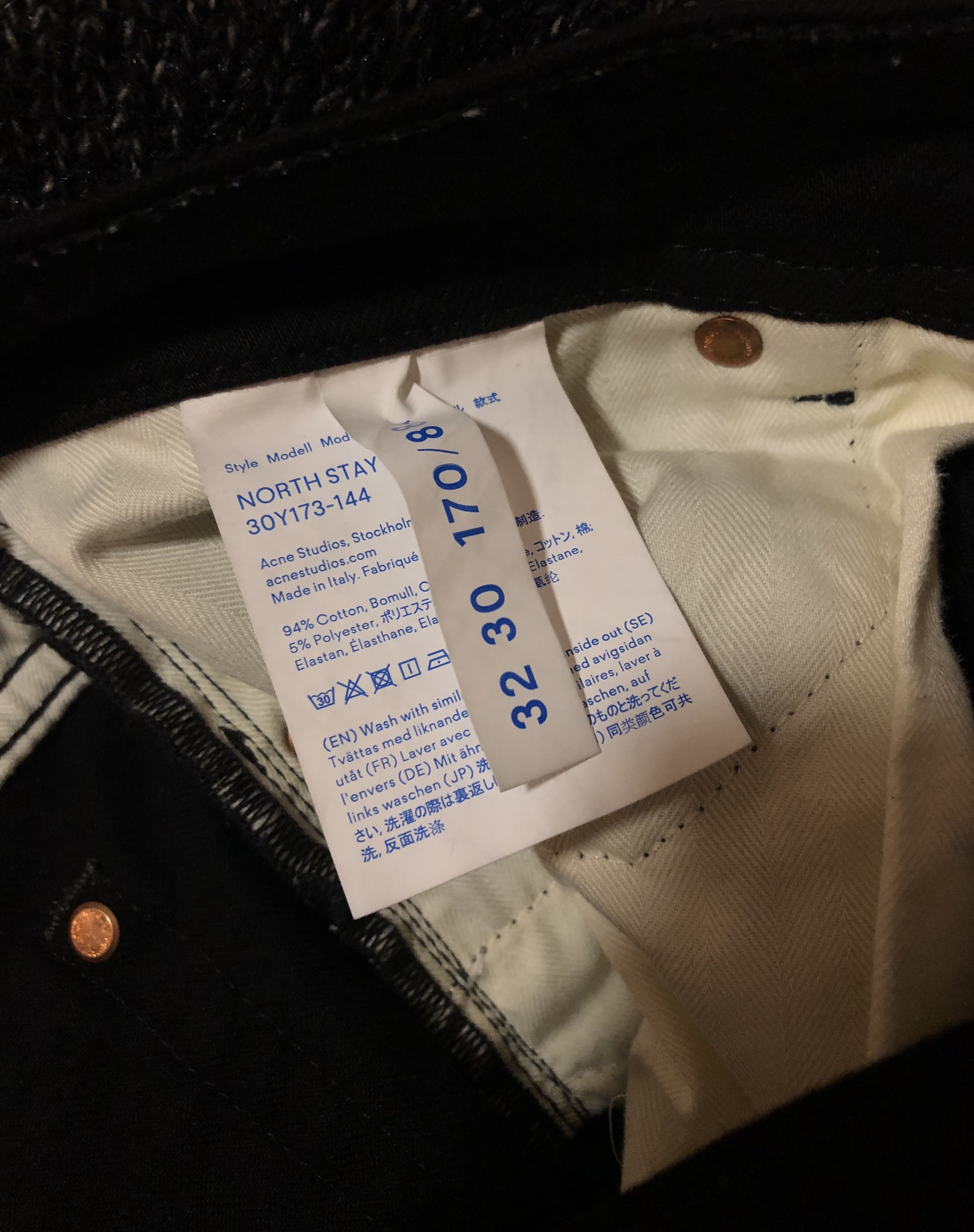 Acne Studios Bla Konst North Stay Black Denim Jeans Size US 32 / EU 48 - 6 Thumbnail