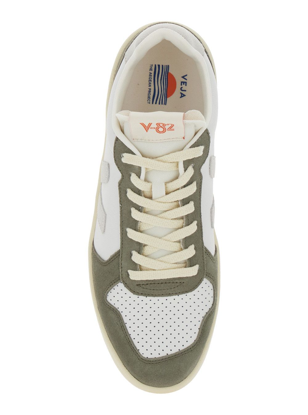 Veja 'V-82' Green Low Top Sneakers with Logo Patch on Tongue and Side and Logo Lettering on the Heel in Leather Unisex Size US 11 / IT 41 - 4 Thumbnail