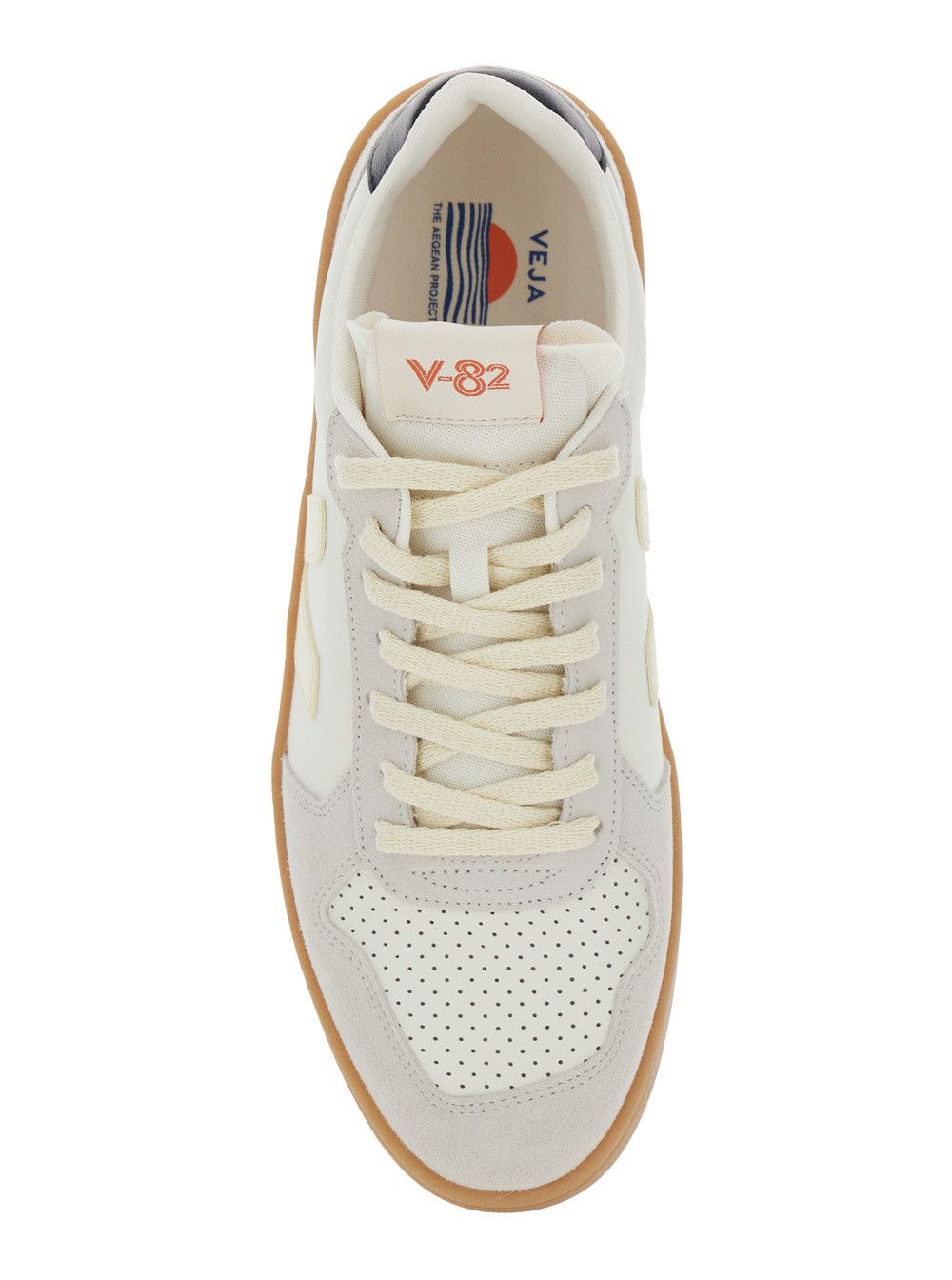 Veja 'V-82' Grey Low Top Sneakers with Logo Patch on Tongue and Side and Logo Letteirng on the Heel in Leather Unisex Size US 11 / IT 41 - 4 Thumbnail