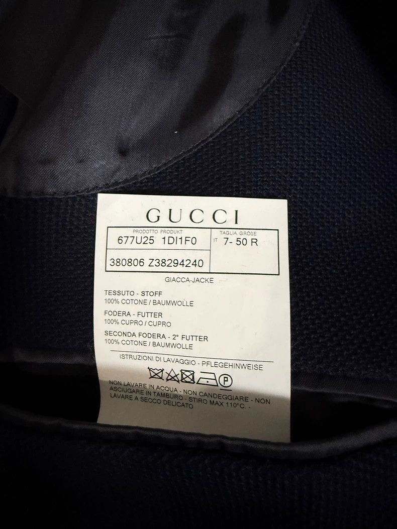Gucci GUCCI Navy Long Sleeve Blazer for Men - dmc Size US L / EU 52-54 / 3 - 7 Thumbnail
