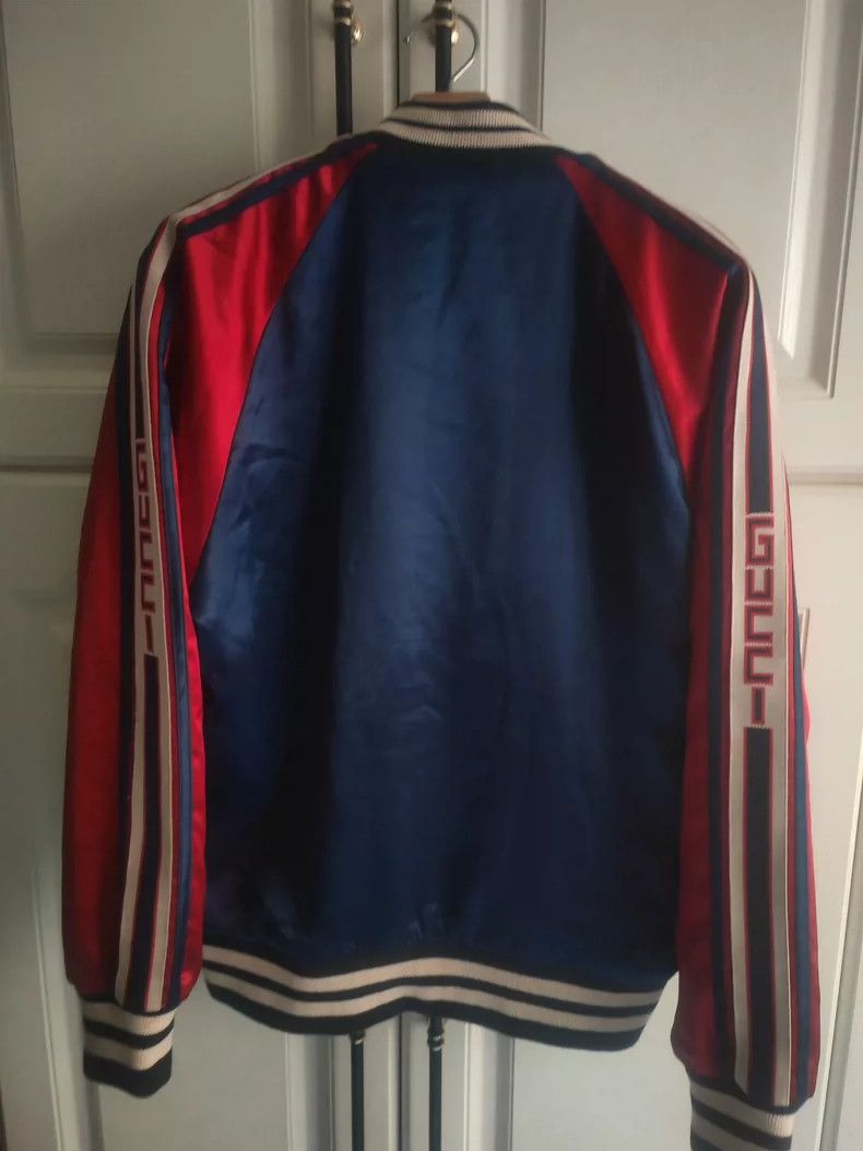 Gucci Gucci Red Blue Reversible Silk Jacket - dmc Size US M / EU 48-50 / 2 - 2 Thumbnail