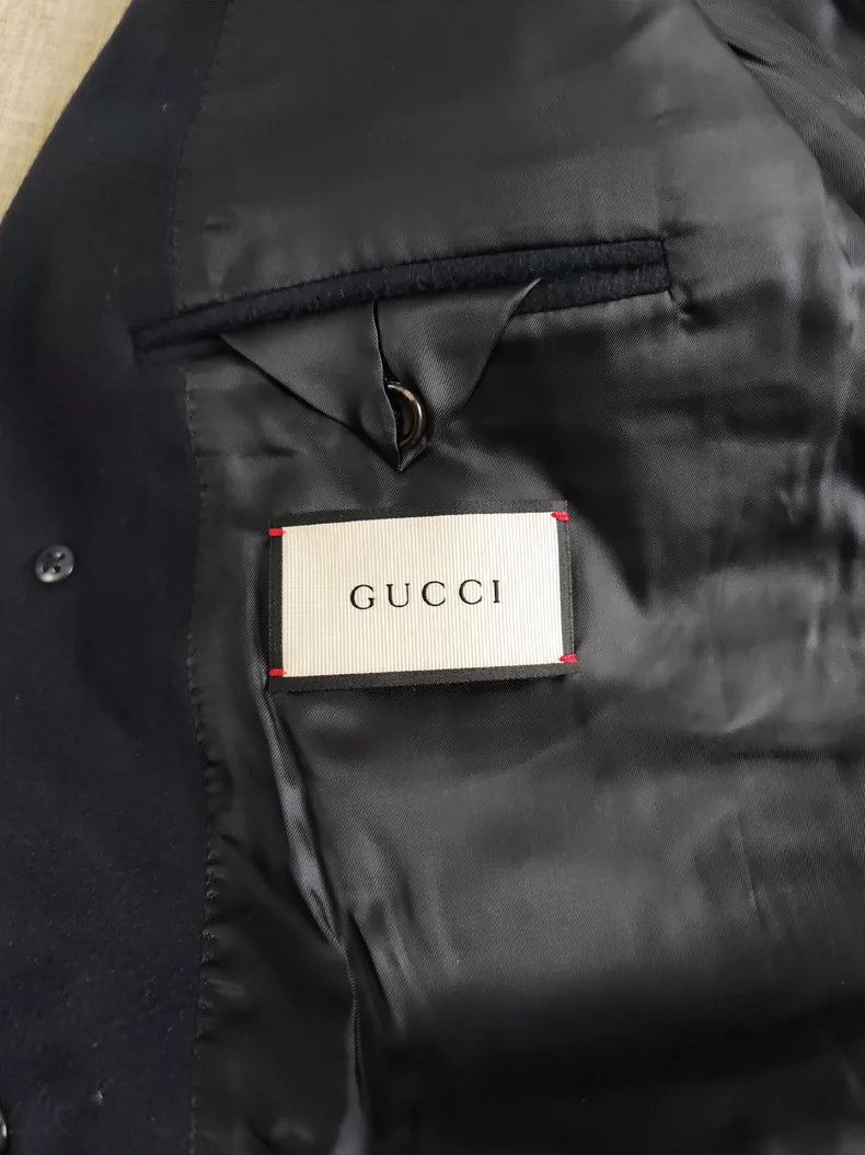 Gucci Gucci Men's Wool Overcoat in Navy Blue - dmc Size US M / EU 48-50 / 2 - 3 Thumbnail