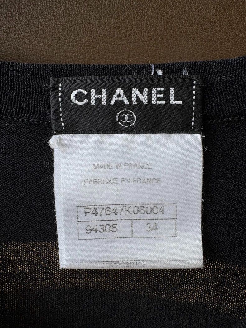 Chanel Chanel Black Long Sleeve Top with Logo Design - dmc Size US XS / EU 42 / 0 - 7 Thumbnail