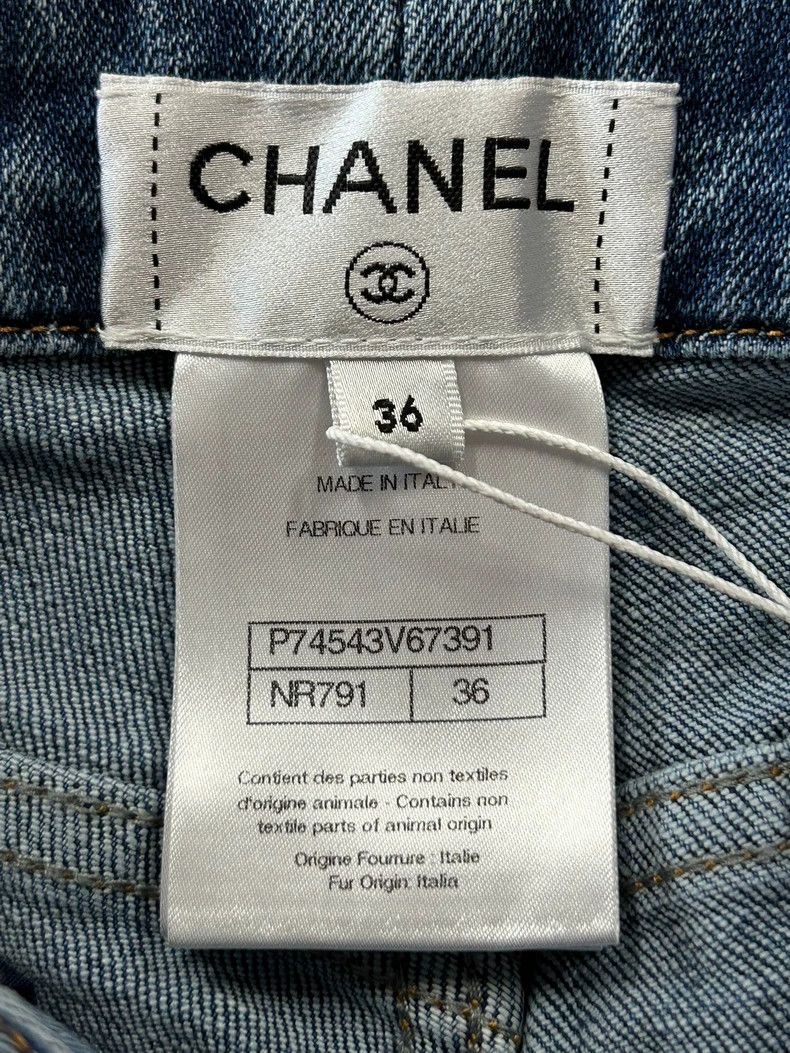 Chanel Chanel Logo Slim Fit Denim Pants 36 Size - dmc Size US 36 / EU 52 - 7 Thumbnail