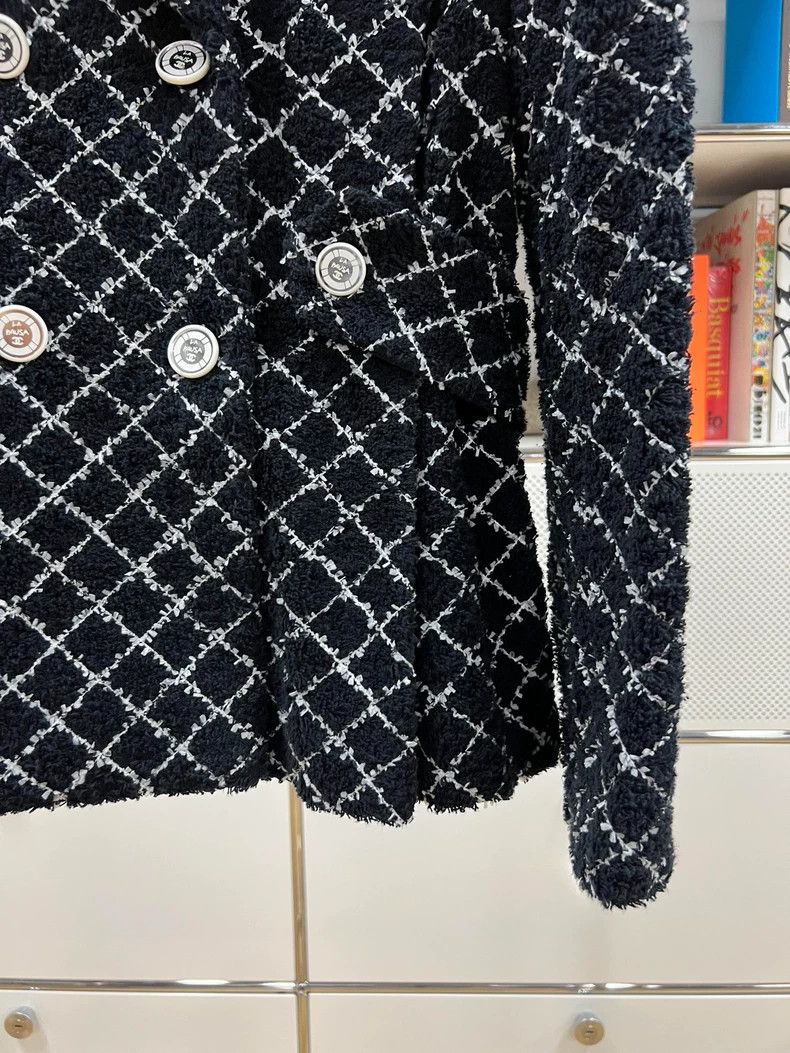 Chanel Chanel Black and White Check Tweed Jacket - dmc Size US XL / EU 56 / 4 - 4 Thumbnail