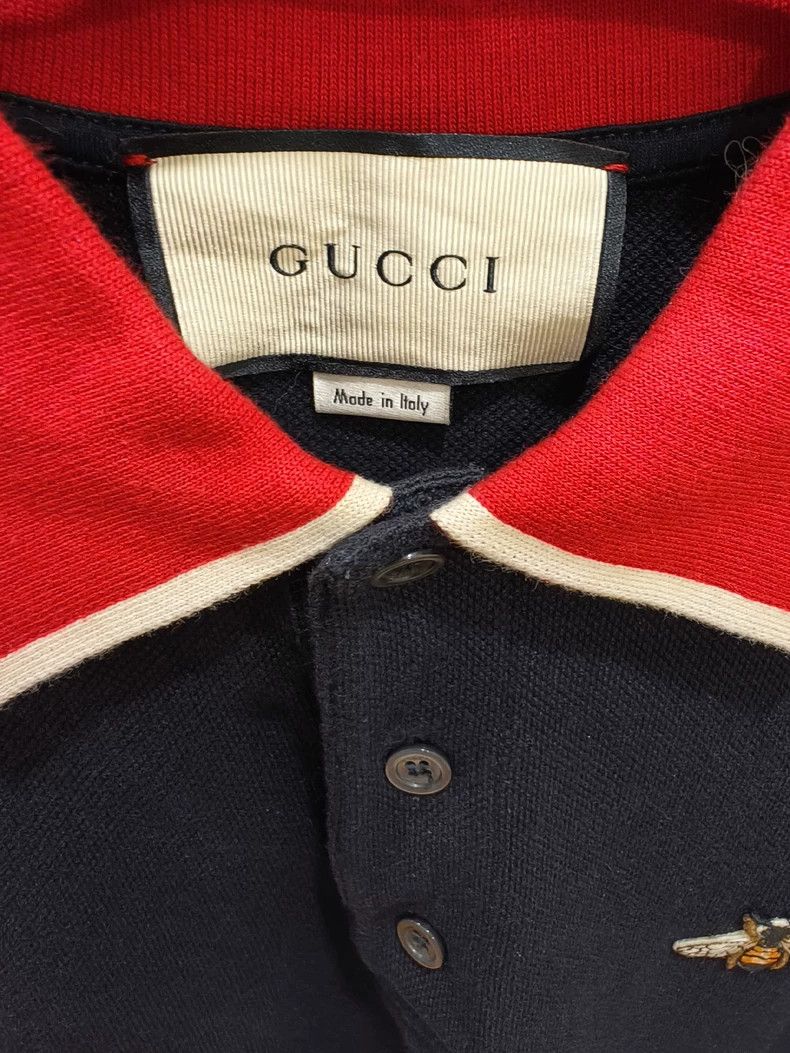 Gucci Gucci Men's Little Bee Polo Shirt - dmc Size US M / EU 48-50 / 2 - 5 Thumbnail