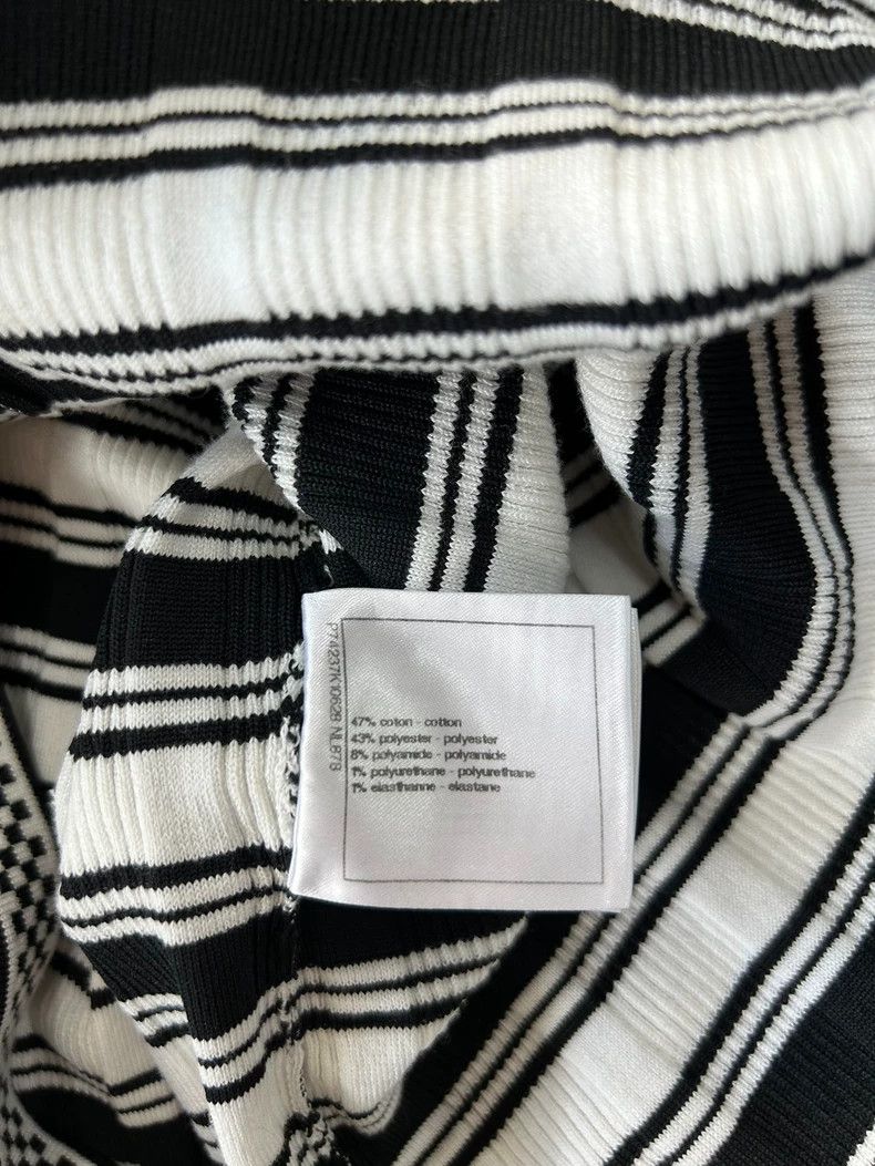 Chanel Chanel Black and White Striped Knit T-Shirt - dmc Size US S / EU 44-46 / 1 - 8 Thumbnail