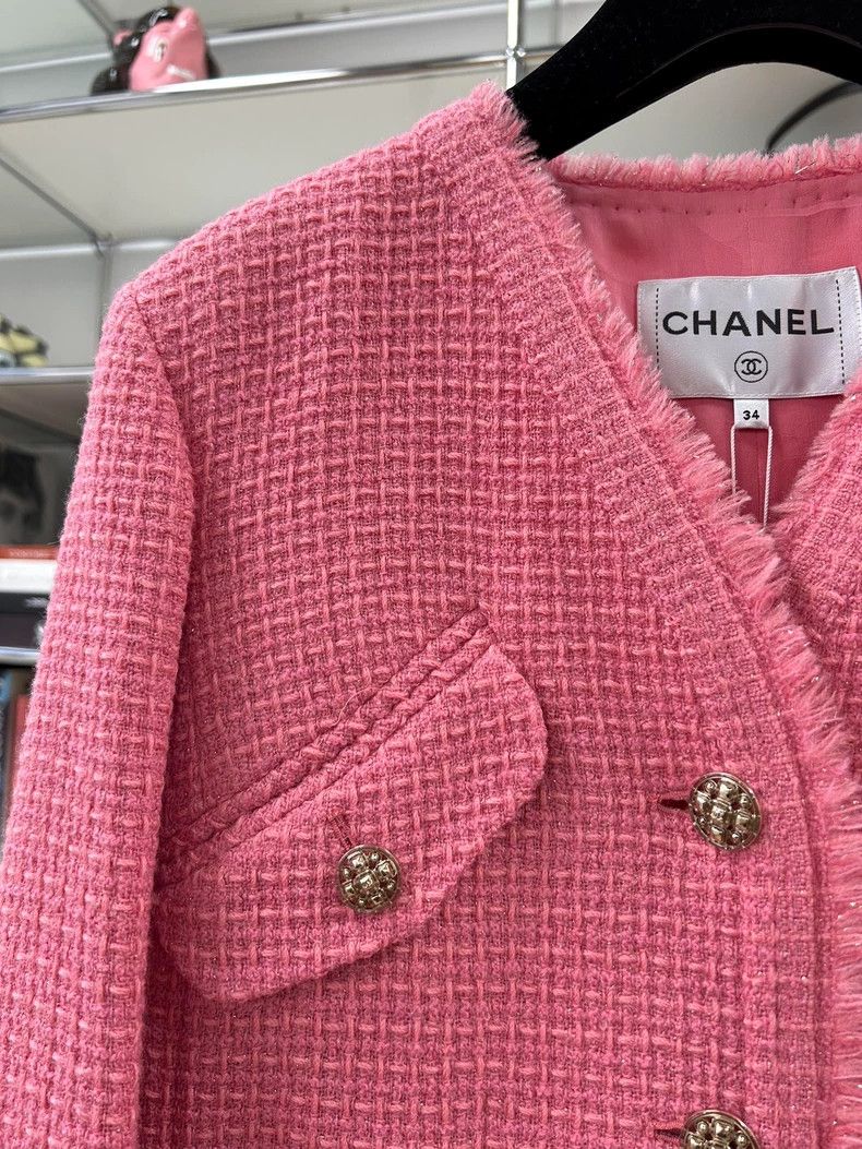 Chanel Chanel 2020 Pink Handmade Jacket - dmc Size US S / EU 44-46 / 1 - 3 Thumbnail