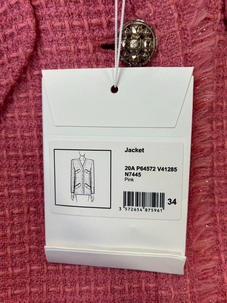 Chanel Chanel 2020 Pink Handmade Jacket - dmc Size US S / EU 44-46 / 1 - 9 Thumbnail