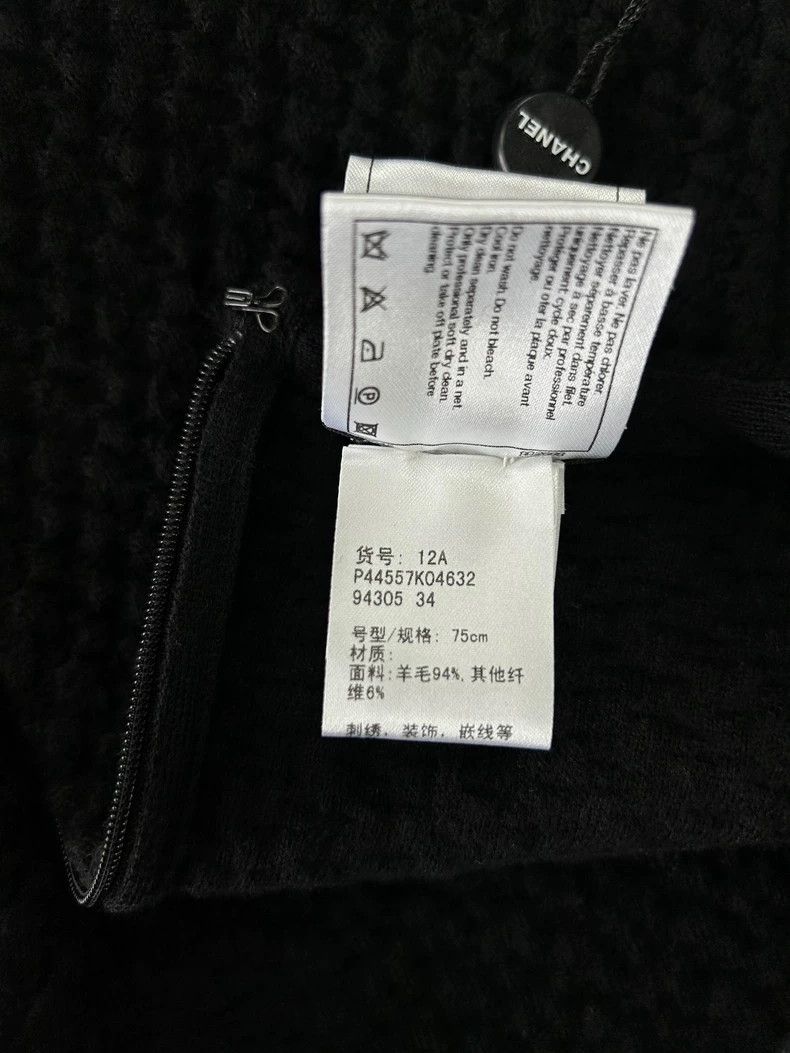 Chanel Chanel Black Knit Dress in Wool - dmc Size US 34 / EU 50 - 7 Thumbnail