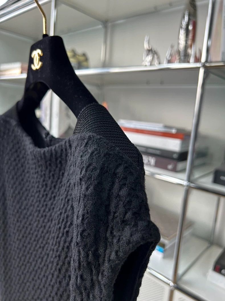Chanel Chanel Black Knit Dress in Wool - dmc Size US 34 / EU 50 - 4 Thumbnail