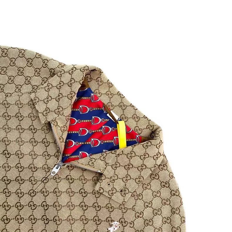 Gucci Gucci Monogram Embroidered Pig Jacket - dmc Size US L / EU 52-54 / 3 - 6 Thumbnail