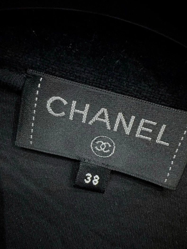 Chanel Chanel Black Velvet Jacket with Logo - dmc Size US M / EU 48-50 / 2 - 5 Thumbnail
