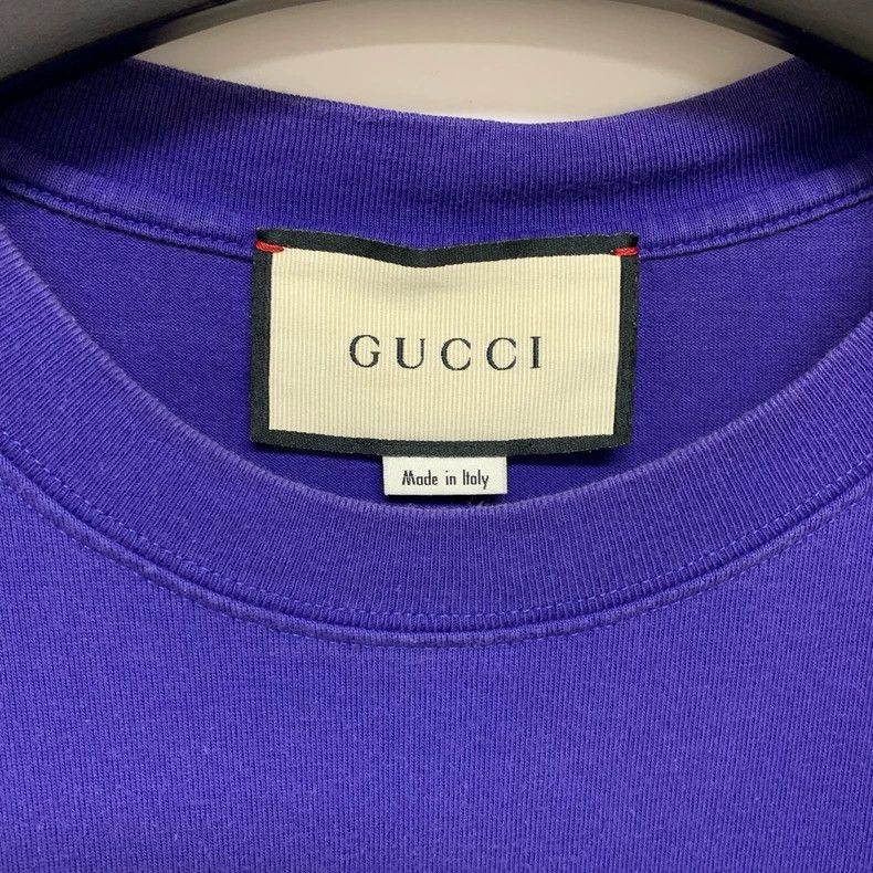 Gucci Blue Logo Short Sleeve T-Shirt - dmc