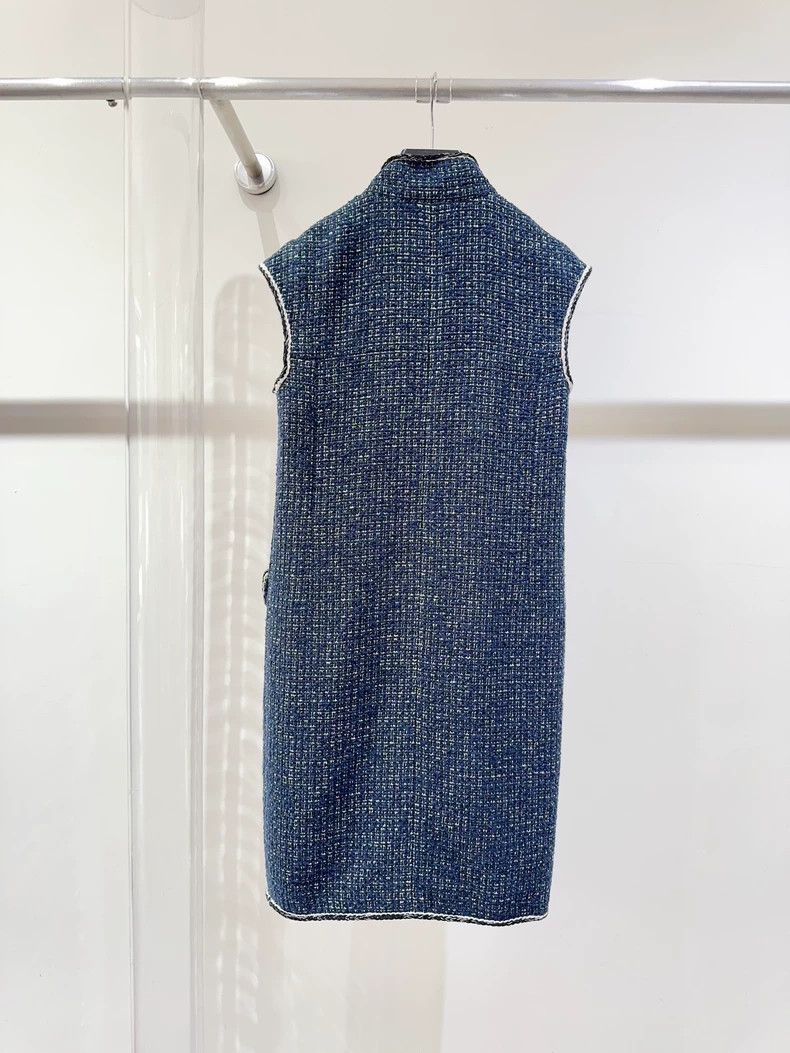 Chanel Chanel Dark Blue Vest Outerwear - dmc Size US S / EU 44-46 / 1 - 3 Thumbnail