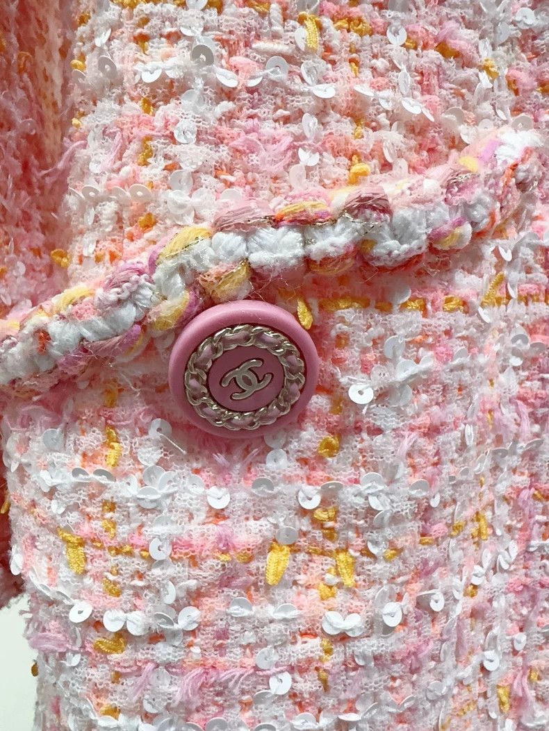 Chanel Chanel Pink Sequined Outerwear from Cruise Collection - dmc Size US M / EU 48-50 / 2 - 8 Thumbnail