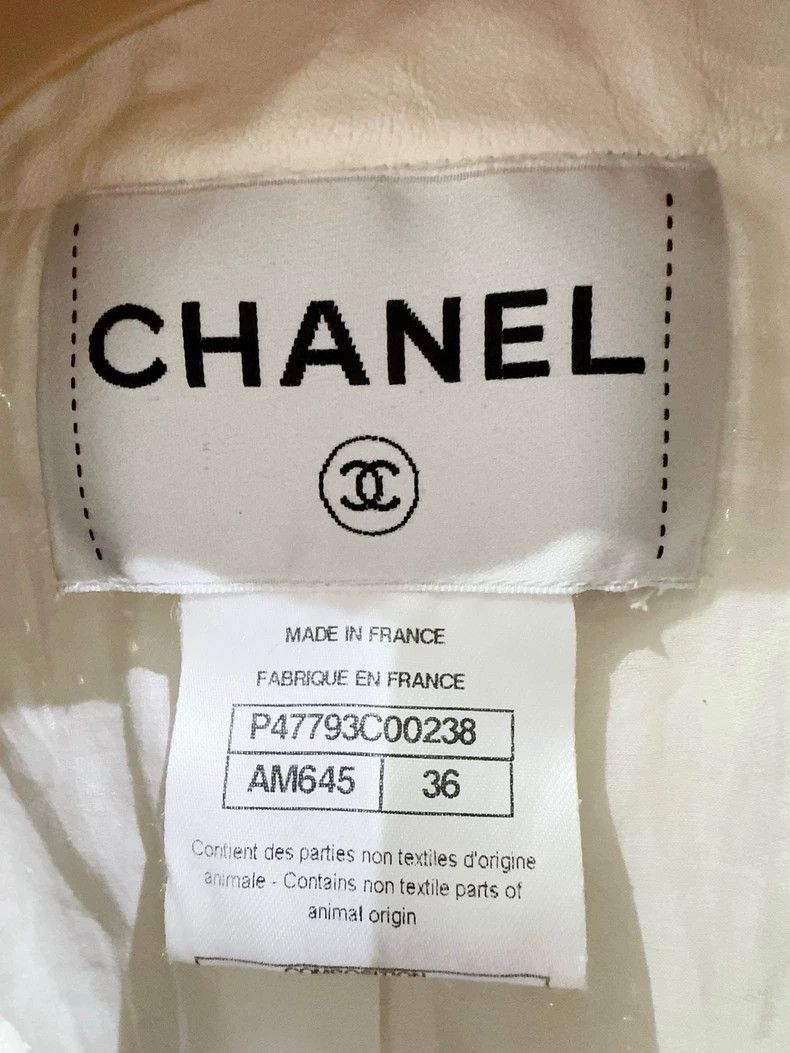 Chanel Chanel White Leather Jacket with Cape Style - dmc Size US S / EU 44-46 / 1 - 3 Thumbnail