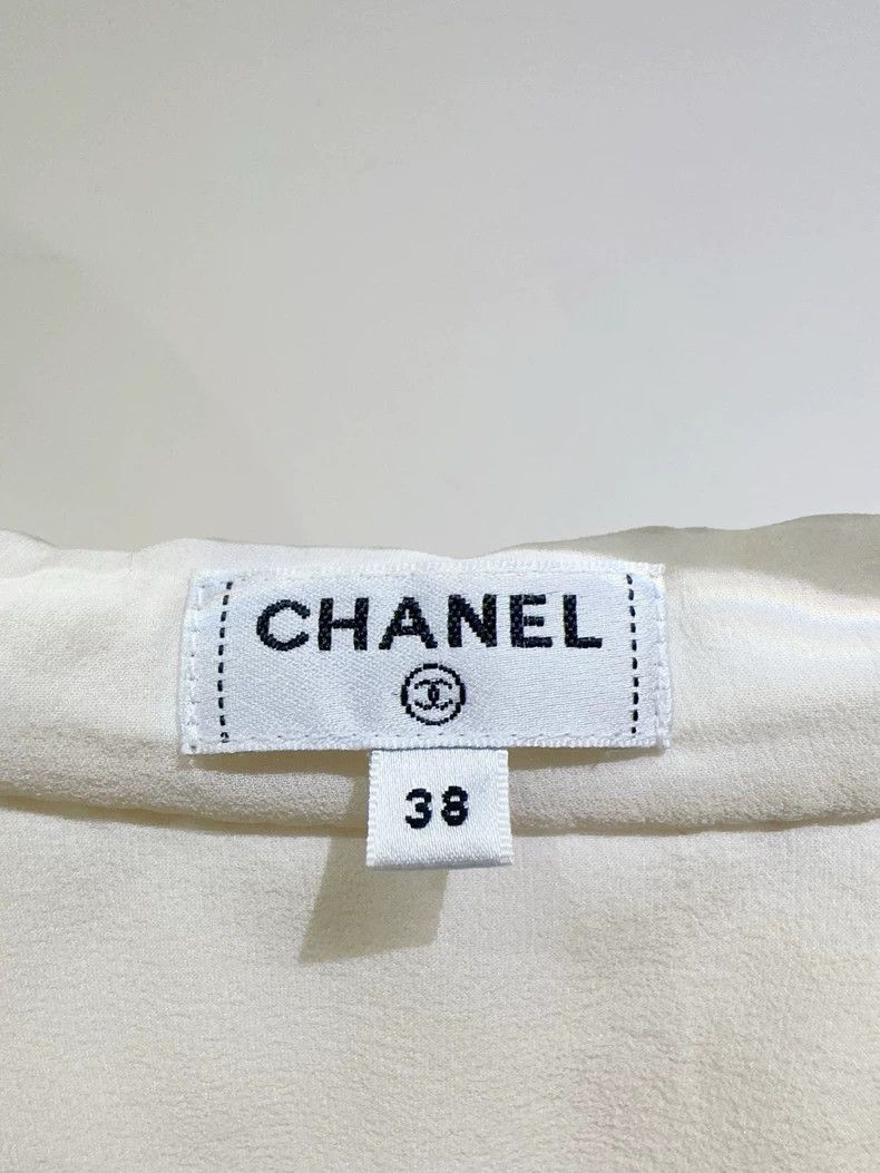 Chanel Chanel Silk Shirt with Mesh Design - dmc Size US M / EU 48-50 / 2 - 2 Thumbnail