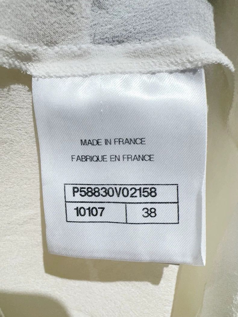 Chanel Chanel Silk Shirt with Mesh Design - dmc Size US M / EU 48-50 / 2 - 6 Thumbnail