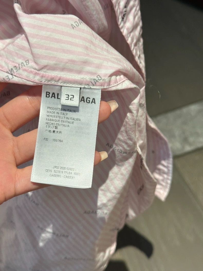 Balenciaga Balenciaga Pink Logo Shirt Size 32 - dmc Size US S / EU 44-46 / 1 - 3 Thumbnail