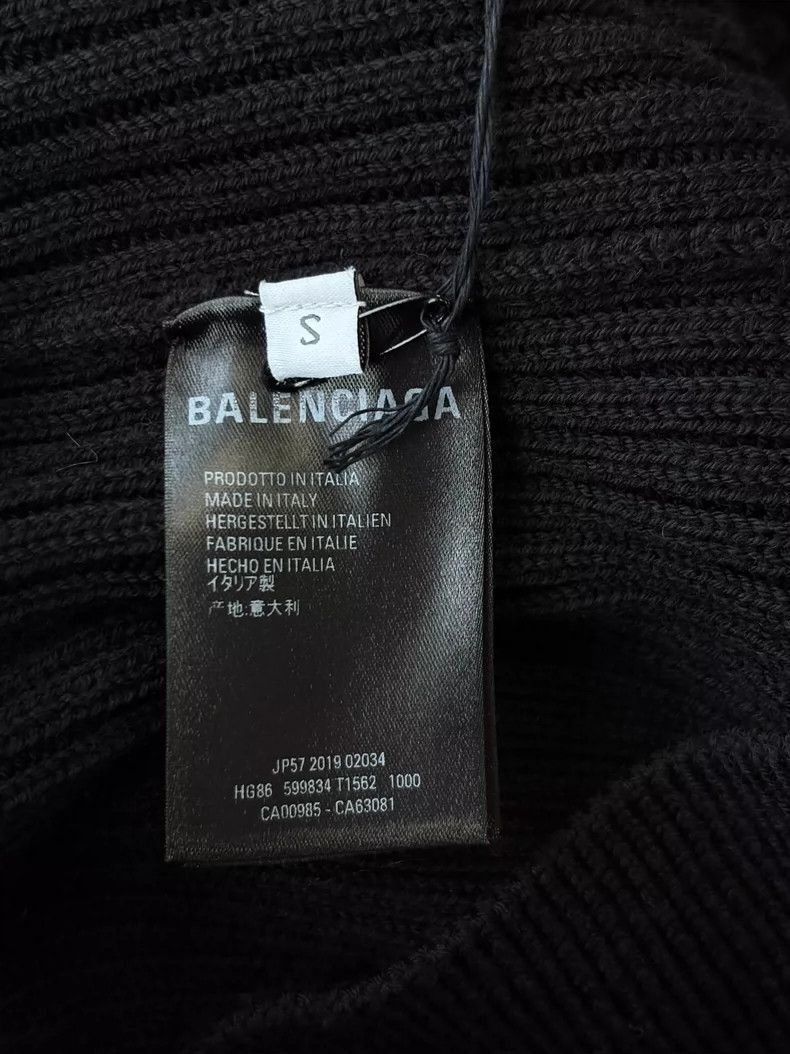 Balenciaga Balenciaga Black Wool Knit Sweater Size S - dmc Size US S / EU 44-46 / 1 - 8 Thumbnail