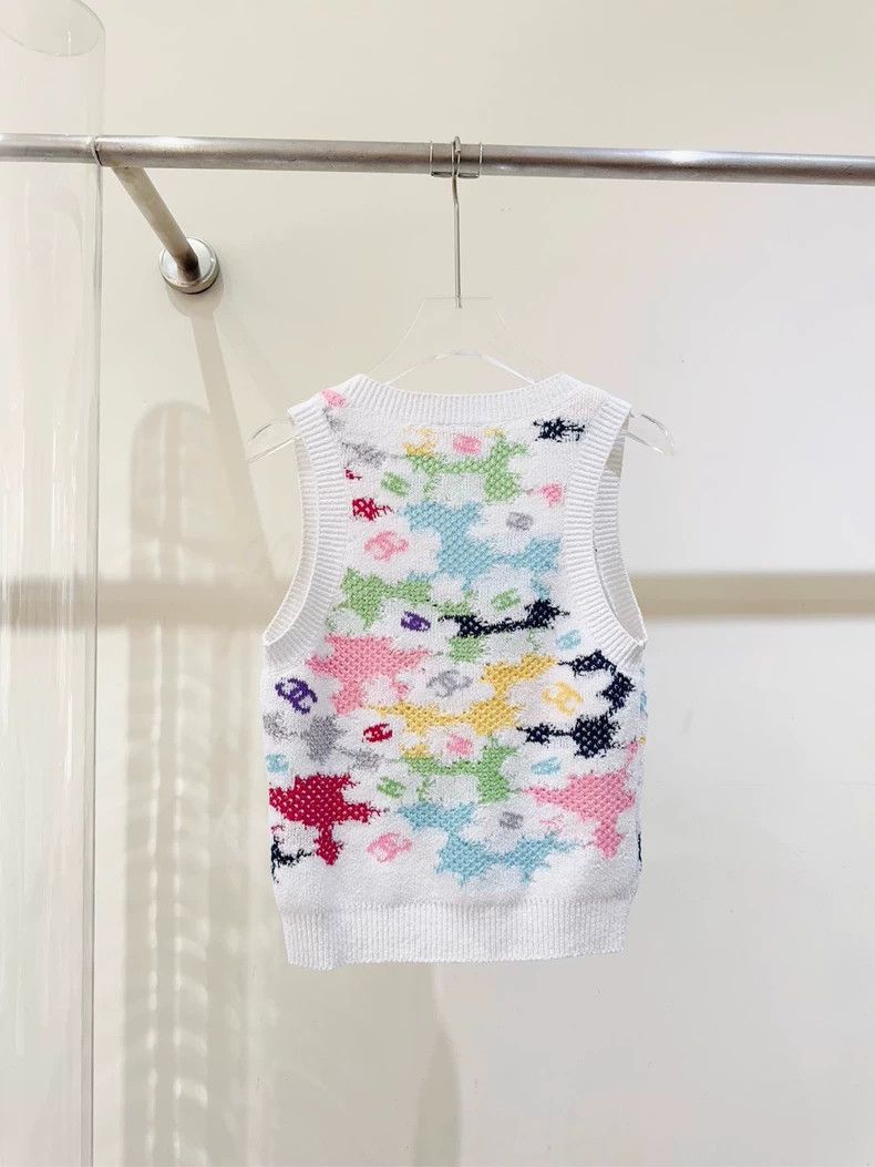 Chanel Chanel Colorful Knitted Sleeveless Vest - dmc Size US S / EU 44-46 / 1 - 4 Thumbnail