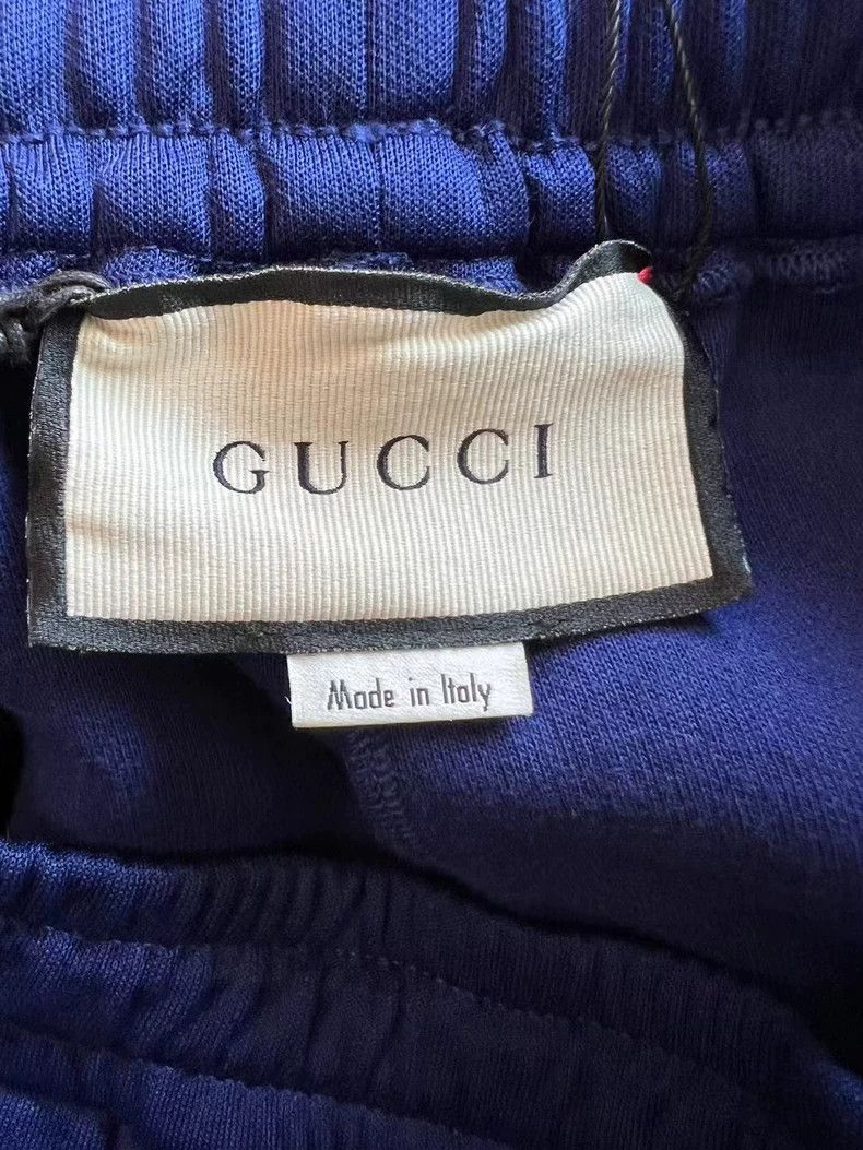 Gucci Gucci Logo Print Blue Shorts with Tags - dmc Size US 38 / EU 54 - 4 Thumbnail