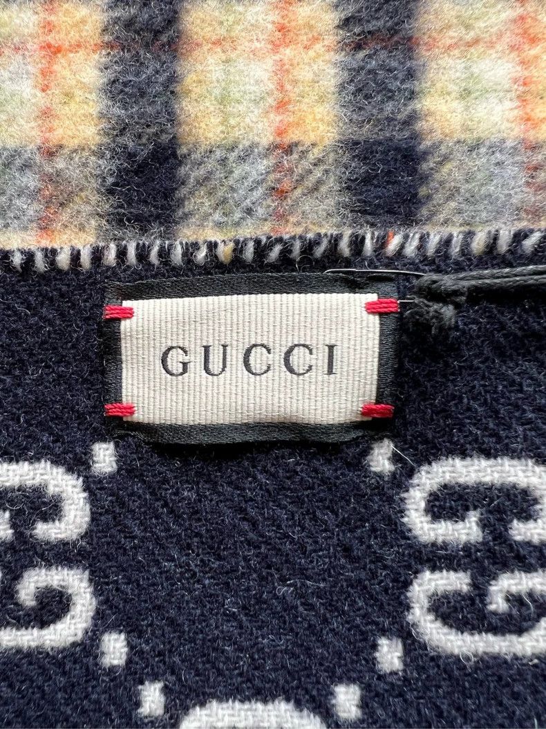Gucci Gucci Wool Scarf with Logo Pattern - dmc Size ONE SIZE - 4 Thumbnail