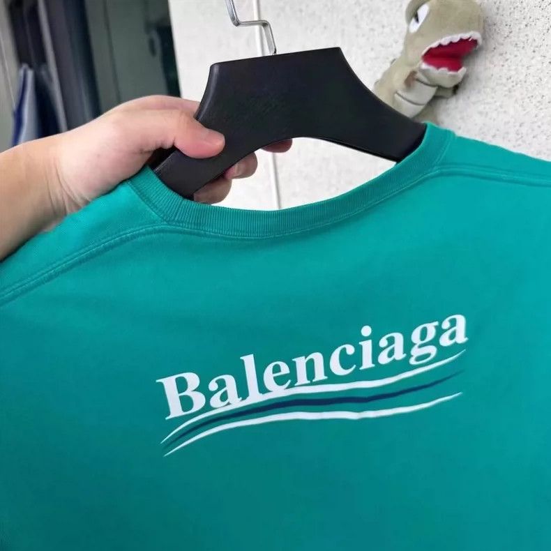 Balenciaga Balenciaga Lake Green Short Sleeve T-Shirt - dmc Size US S / EU 44-46 / 1 - 5 Thumbnail