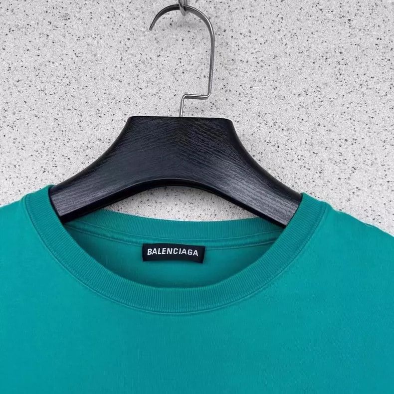 Balenciaga Balenciaga Lake Green Short Sleeve T-Shirt - dmc Size US S / EU 44-46 / 1 - 2 Thumbnail
