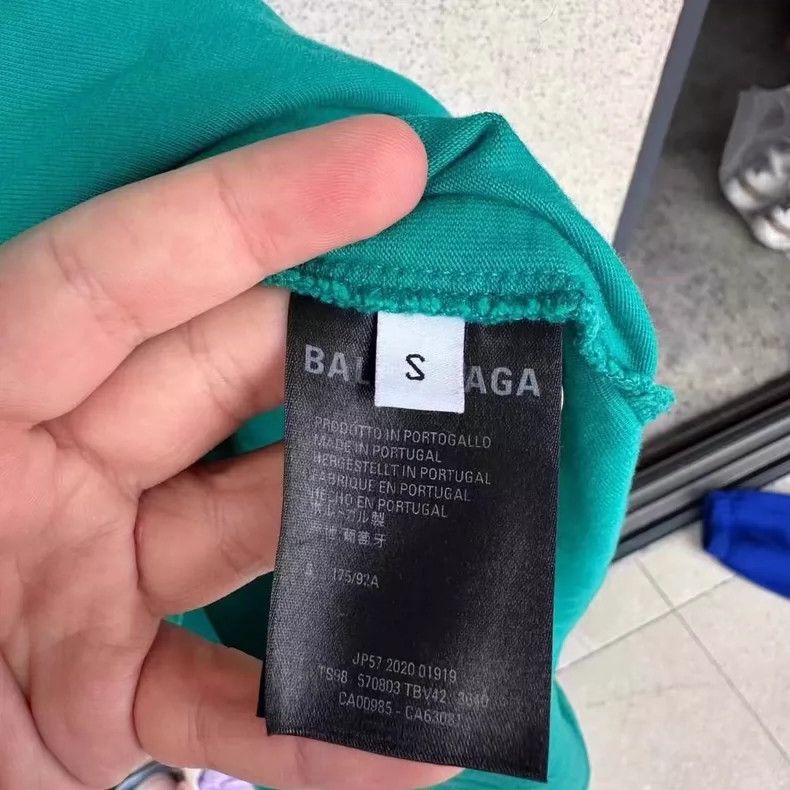 Balenciaga Balenciaga Lake Green Short Sleeve T-Shirt - dmc Size US S / EU 44-46 / 1 - 4 Thumbnail