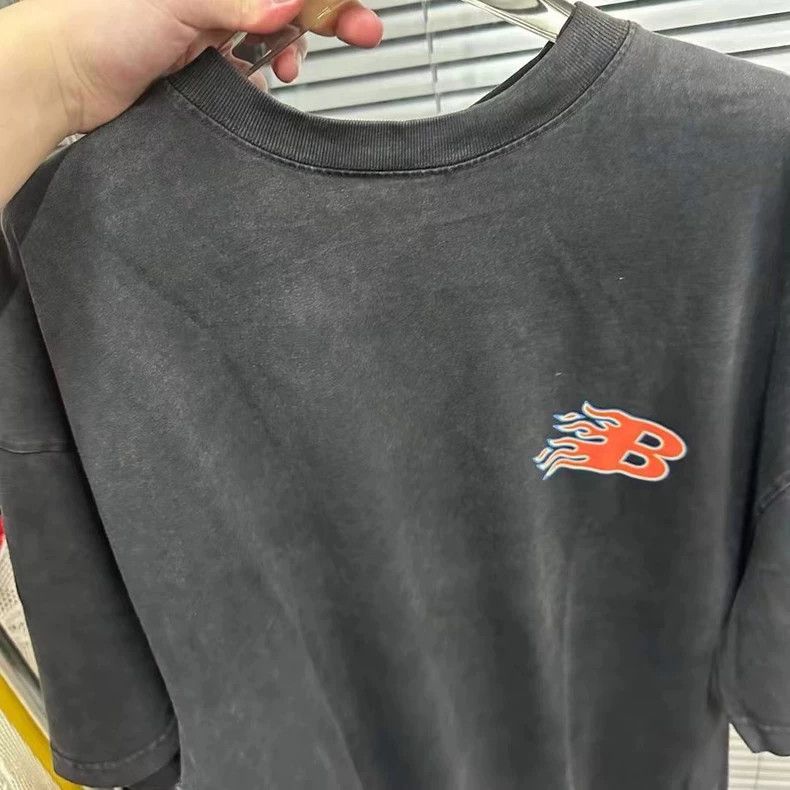 Balenciaga Balenciaga Flame Black Short Sleeve Shirt - dmc Size US XS / EU 42 / 0 - 3 Thumbnail