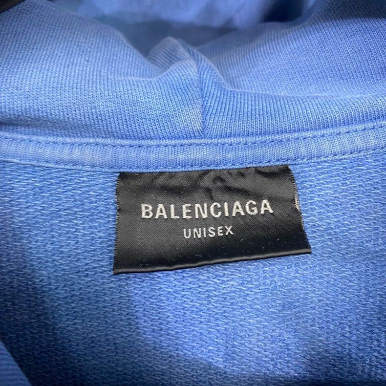 Balenciaga Balenciaga Hooded Sweatshirt in Misty Blue - dmc Size US S / EU 44-46 / 1 - 4 Thumbnail