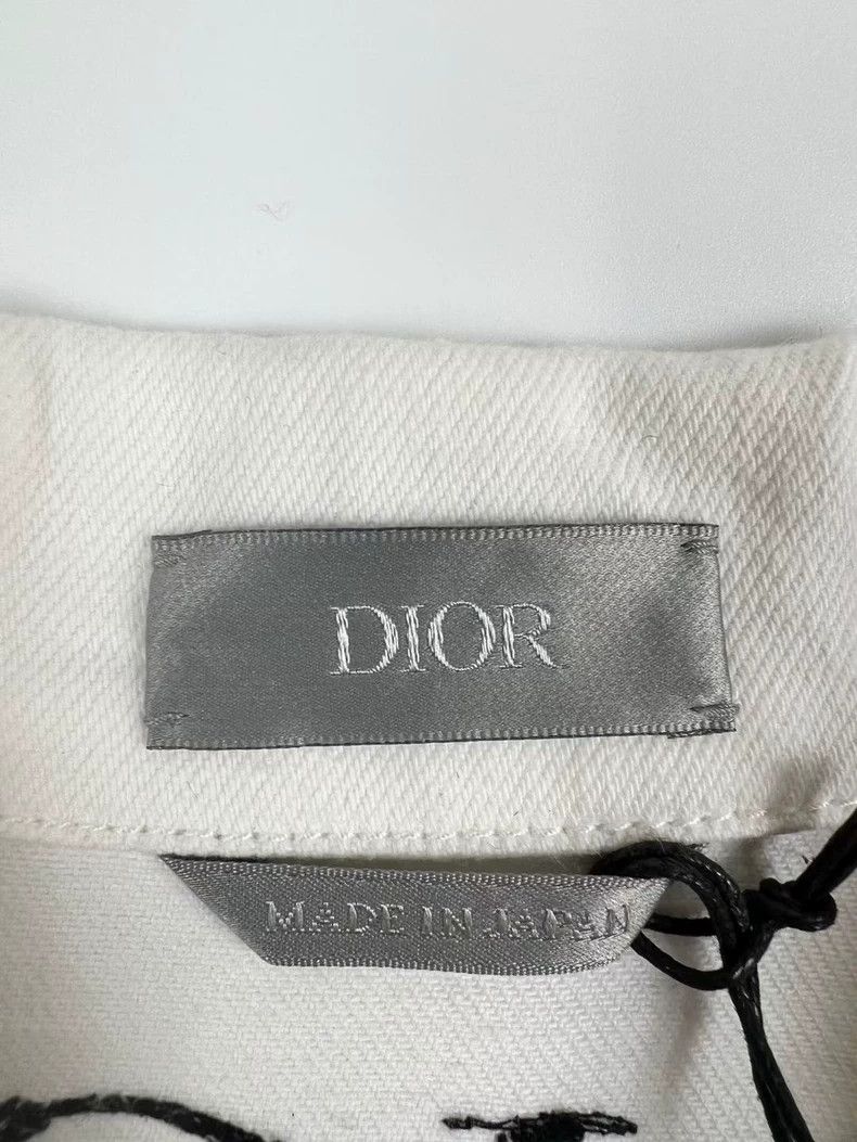 Dior Dior White Denim Jacket with Written Letters - dmc Size US L / EU 52-54 / 3 - 3 Thumbnail