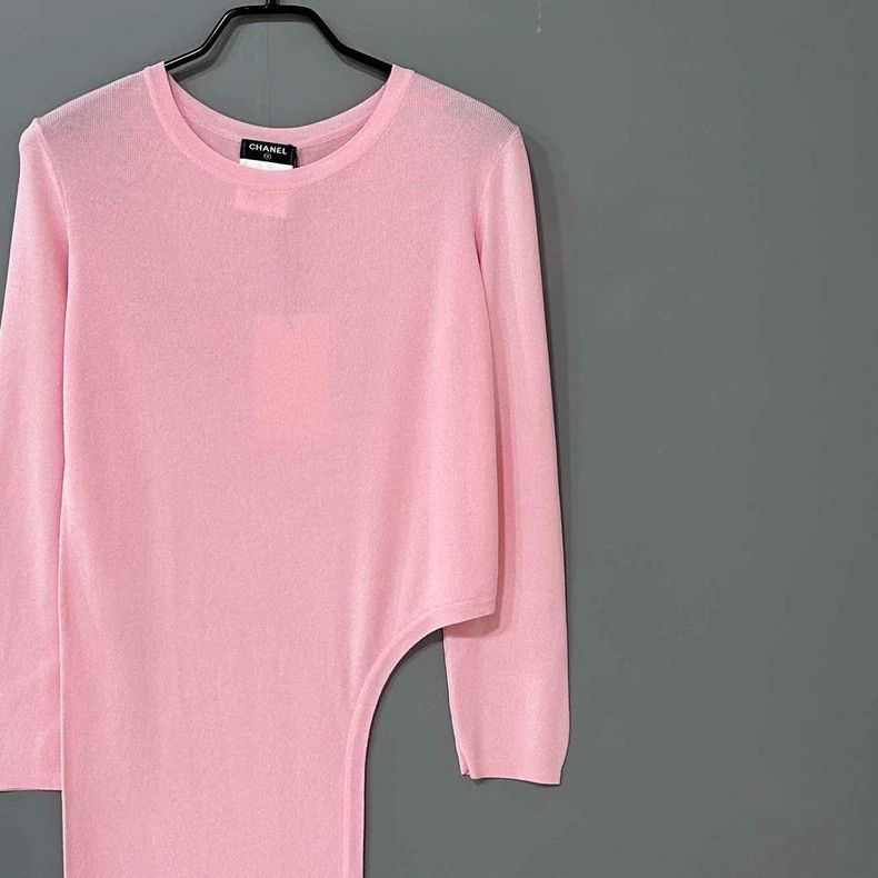 Chanel Pink Irregular Knit Top from Chanel - dmc Size US S / EU 44-46 / 1 - 2 Thumbnail
