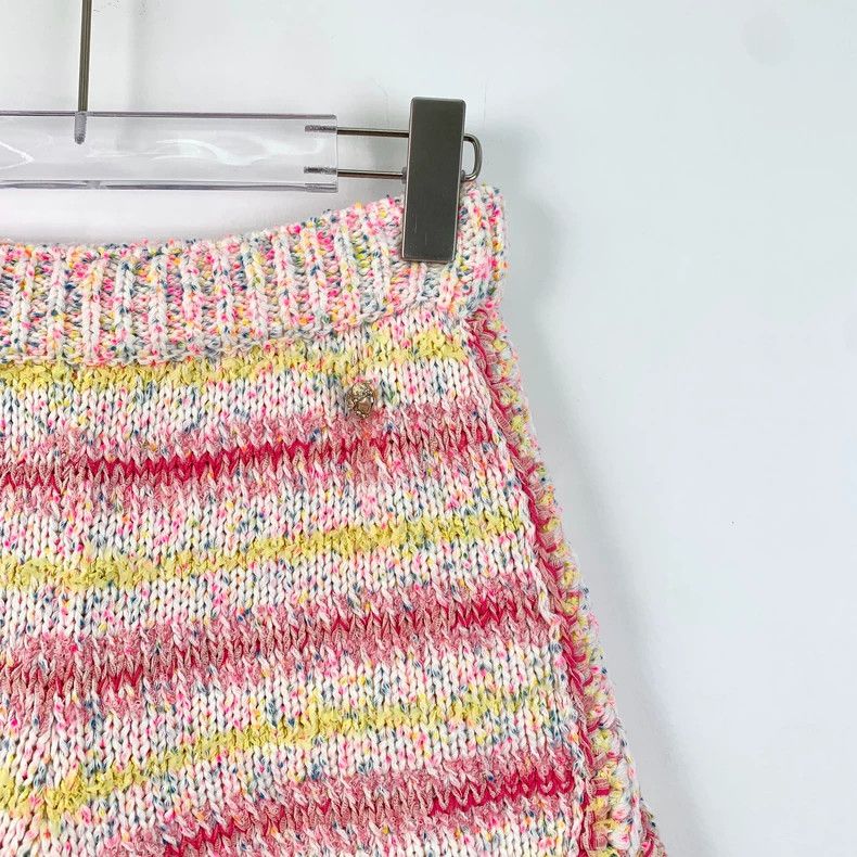 Chanel Chanel Multicolor Striped Cotton Knit Shorts - dmc Size US 34 / EU 50 - 3 Thumbnail