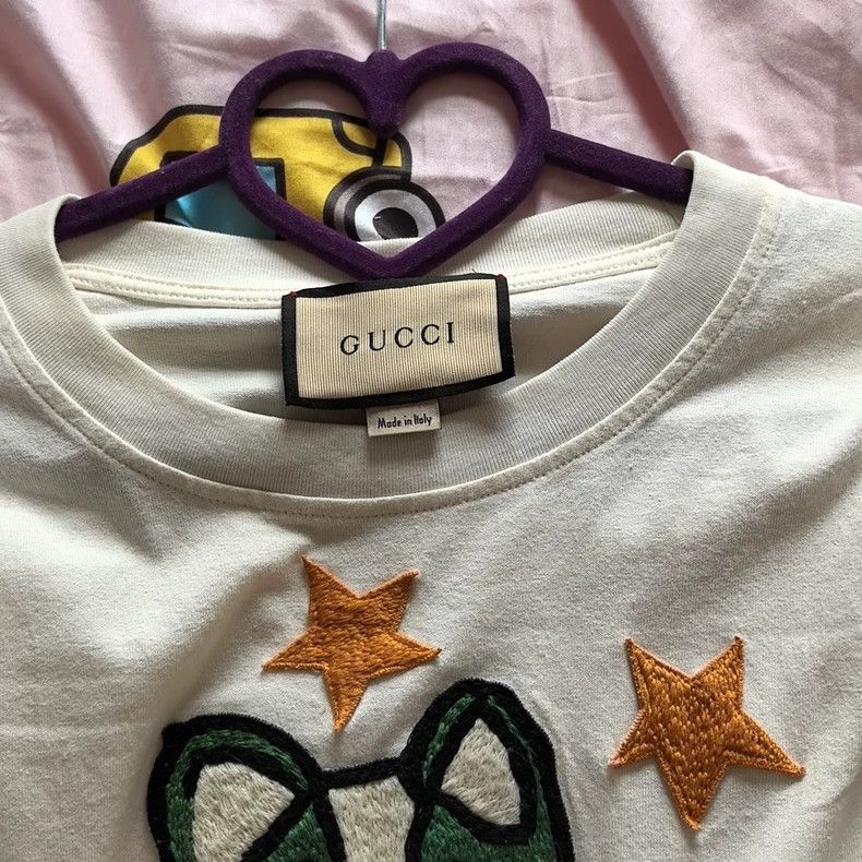 Gucci Gucci Cat T-Shirt with Star Design - dmc Size US L / EU 52-54 / 3 - 3 Thumbnail