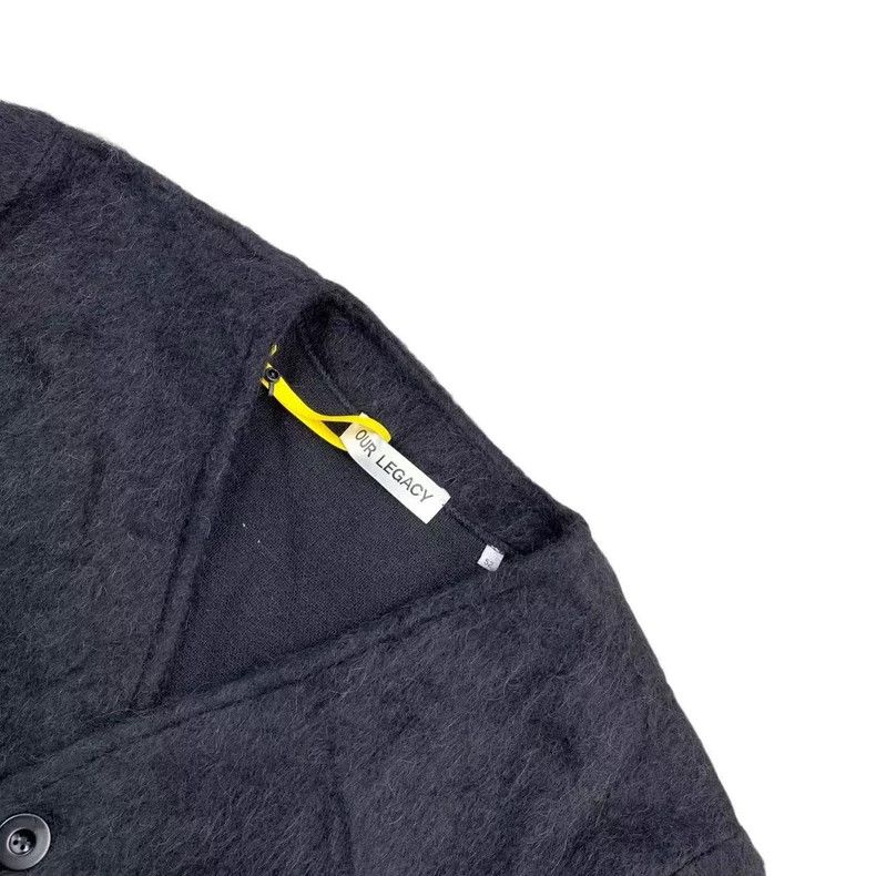 Our Legacy New Black V-Neck Wool Sweater - dmc Size US L / EU 52-54 / 3 - 3 Thumbnail