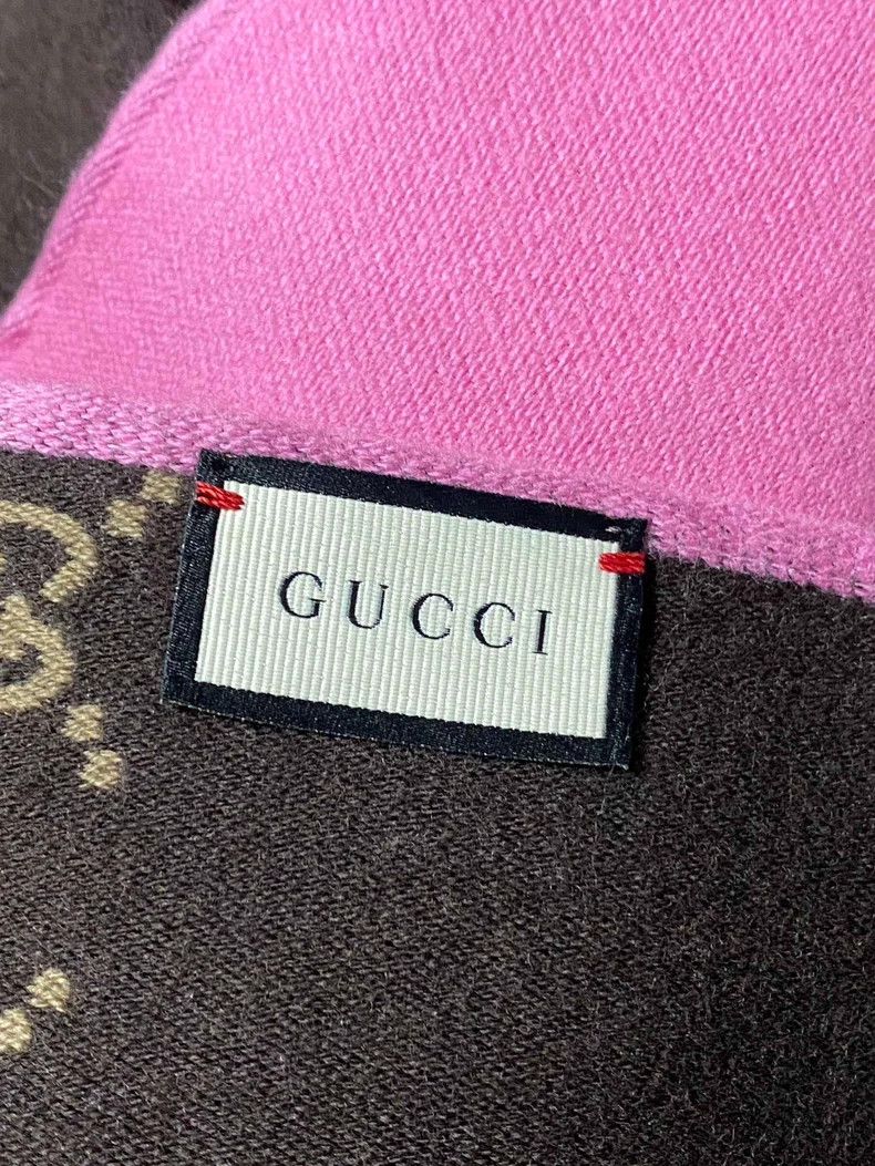 Gucci Gucci Double-Sided Pink Scarf - dmc Size ONE SIZE - 4 Thumbnail