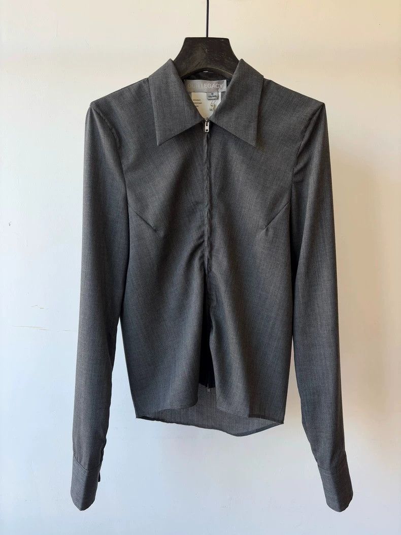Our Legacy Slim Fit Gray Wool Shirt - dmc Size US S / EU 44-46 / 1 - 3 Thumbnail