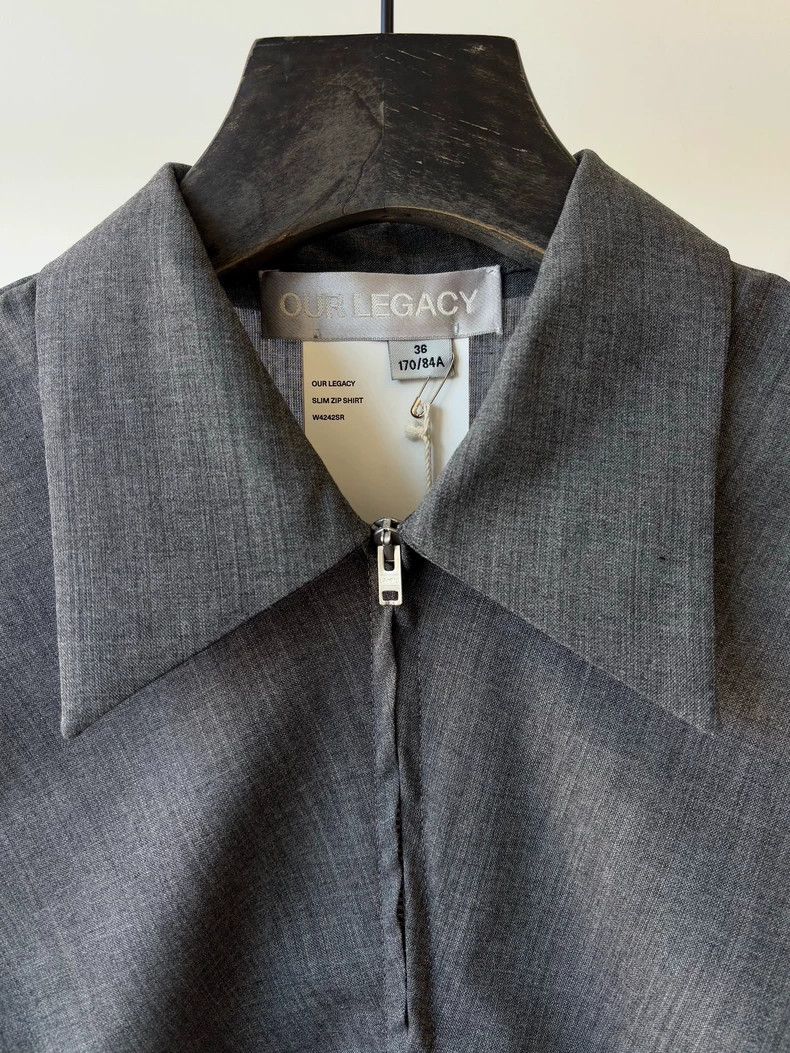 Our Legacy Slim Fit Gray Wool Shirt - dmc Size US S / EU 44-46 / 1 - 4 Thumbnail