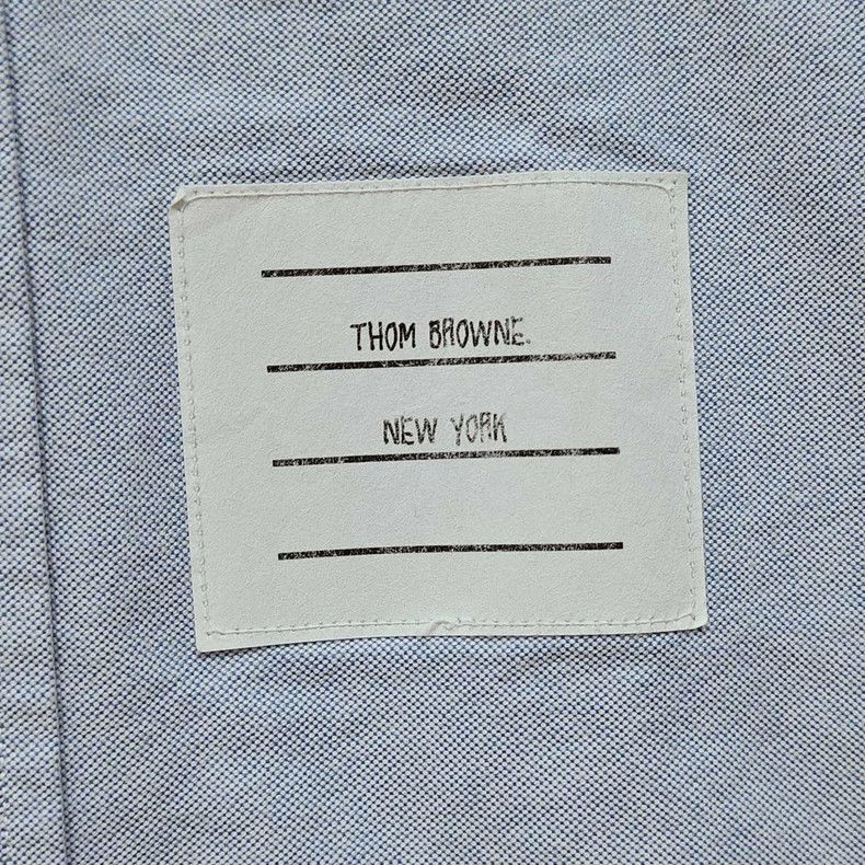 Thom Browne Light Blue Oxford Shirt with Satin Placket - dmc Size US S / EU 44-46 / 1 - 3 Thumbnail
