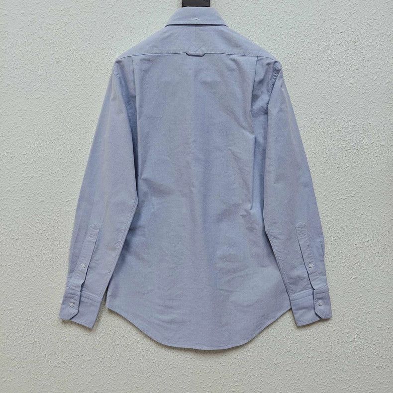 Thom Browne Light Blue Oxford Shirt with Satin Placket - dmc Size US S / EU 44-46 / 1 - 2 Thumbnail